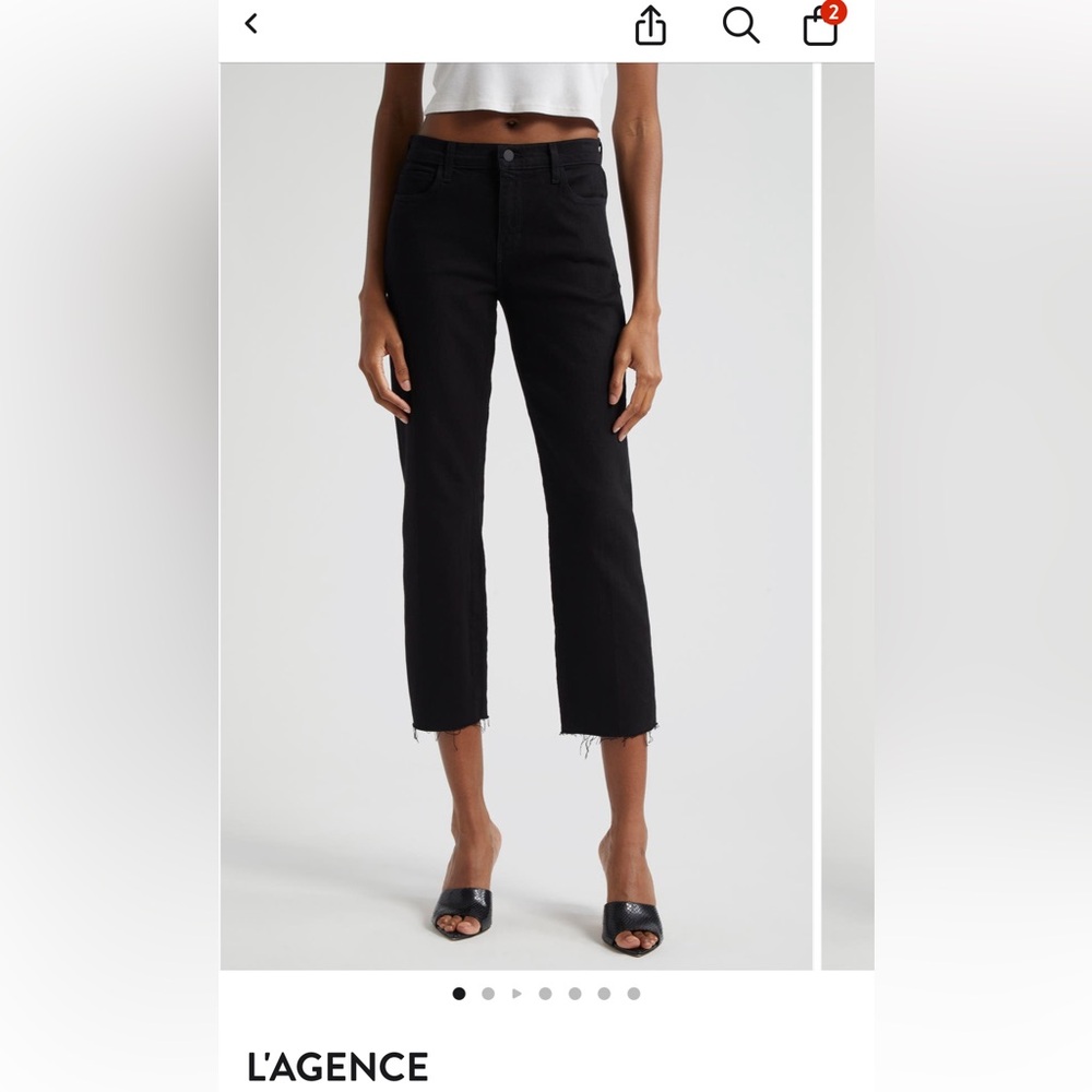 L’Agence

Slip cropped black ankle jean